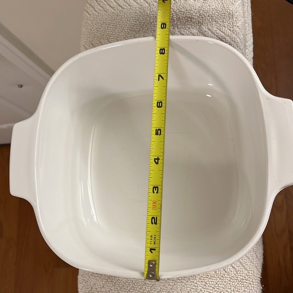 Vintage Corningware Cornflower Blue Square Baking Dish Glass Lid 3 Quart - Picture 11 of 14